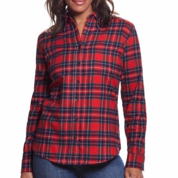 NWT - Weatherproof Vintage Women’s Plaid Red Flannel Shirt - Size Small - Picture 1 of 3